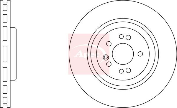 APEC DSK2019 Brake Disc Front Vented Braking Fits Mercedes-Benz M-Class