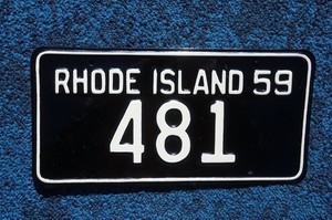 1959 Rhode Island License Plate