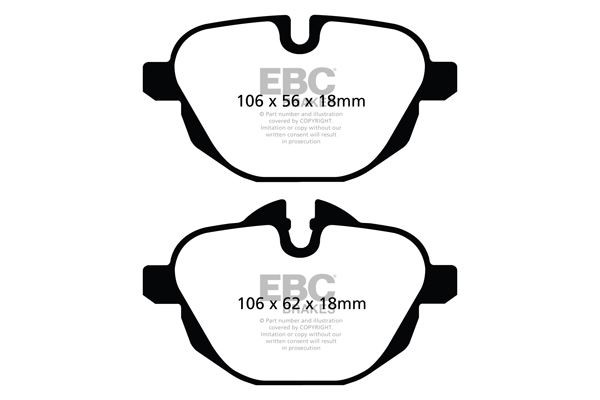 EBC DP22047 BRAKE PAD SET DISC BRAKE Rear