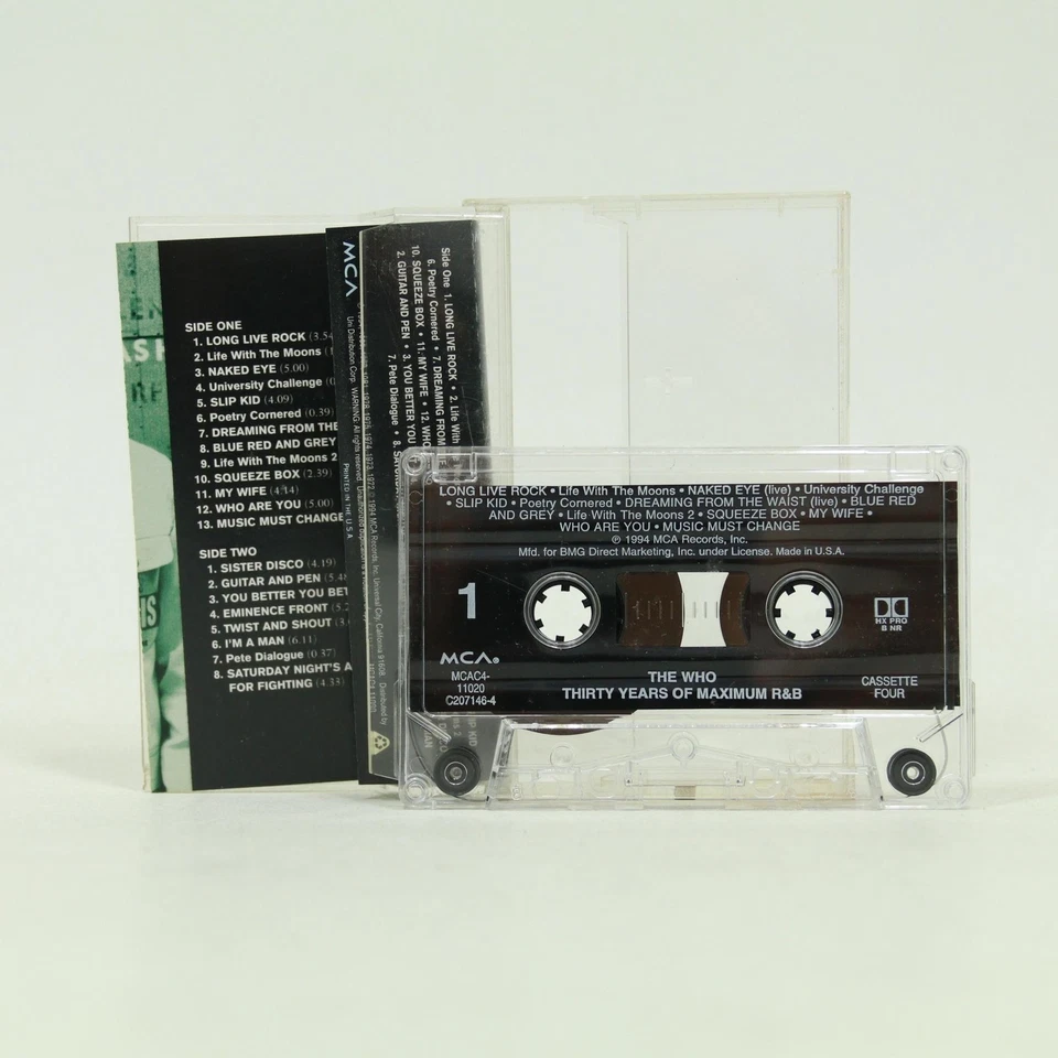Vintage The Who Cassette Thirty Years of Maximum R&B 1994 Rock Album MCA Tape - Image 2 of 3