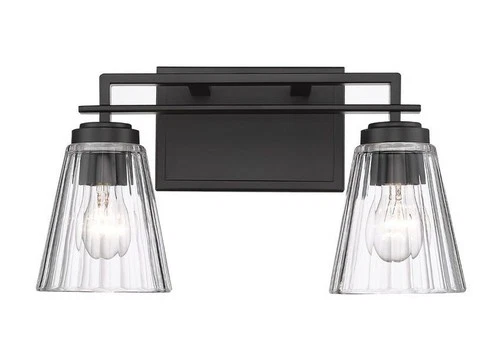 Z-Lite - Lyna - 2 Light Bath Vanity-9 Inches Tall and 16 Inches Wide-Matte Black - Picture 1 of 4