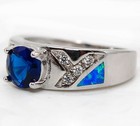 Australian Opal Inlay 925 Solid Sterling Silver Ring Sz 6 AT3 — photo 2