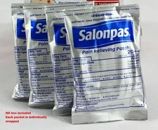 Salonpas Pain Relieving Patch 2.83" x 1.81" Lot of 80 Patches Exp 10/2027