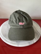 Vineyard Vines Hat Cap Strap Back Green Pink Whale Adjustable Casual Preppy