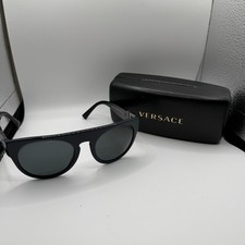 Versace MOD 4333 5230/87 Dark Blue Greca Logo Sunglasses Made in Italy