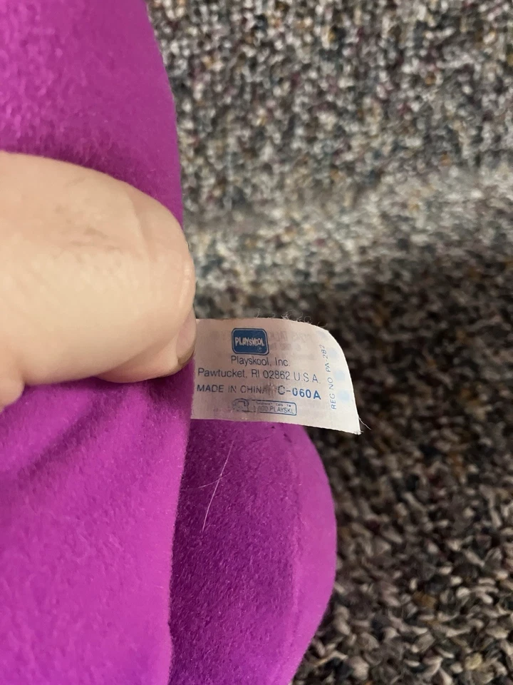 Juguete de peluche de dinosaurio vintage Barney Playskool Talking 18" PROBADO FUNCIONA 1992 Foto 4 de 4