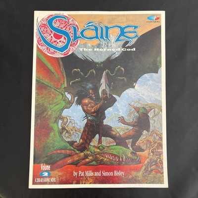 VG 1990 SLAINE THE HORNED GOD Volume 2 ~ Simon Bisley Pat Mills Fleetway 2000 AD