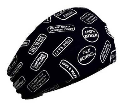 That's A Wrap Men's Popular Biker Sayings Knotty Band Headwrap, Black KB2613