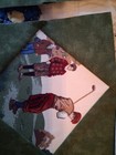 9 Handsewn Golfer Squares For Quilt, Pieced, All Different Scenes — photo 9