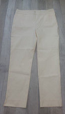 Chico's Brigitte Slim Ankle Pants Size 1R US 8R So Slimming Cream Pull On Slit