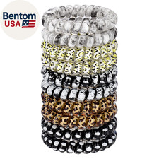 Spiral Hair Ties for Women, 10-Pack Traceless No-Damage Ponytail Holders, Coils