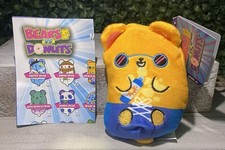 Bears vs Donuts - 27 Beach Bum Bear - 4  Bean Plush - NEW w/ Tag