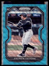 2021 Panini Prizm Baseball Teal Wave Prizm Andrew Vaughn Chicago 48 Rookie Card