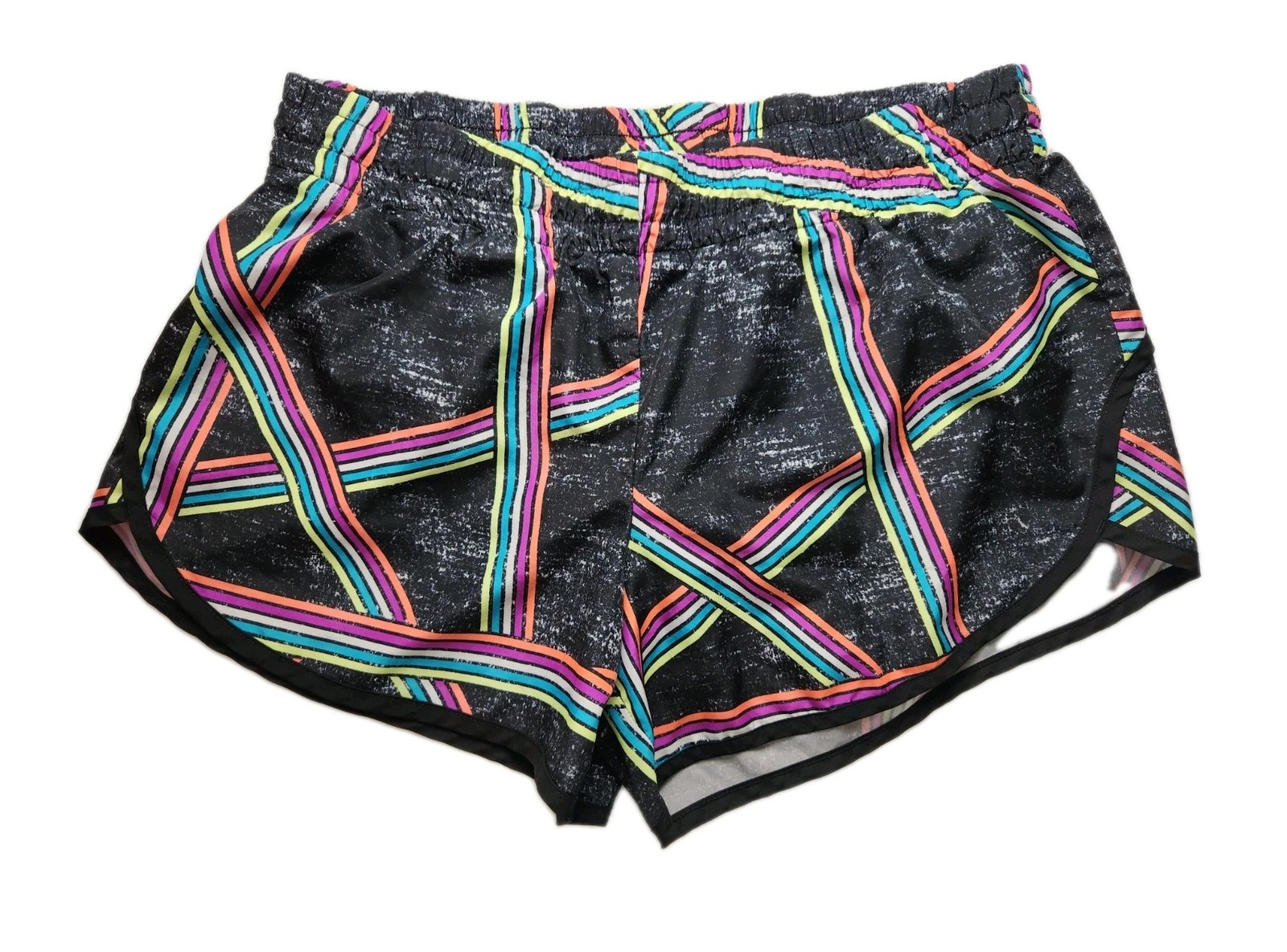DANSKIN Now Women's Large 12/14 Colorful Athletic Running Shorts Pull-On EUC