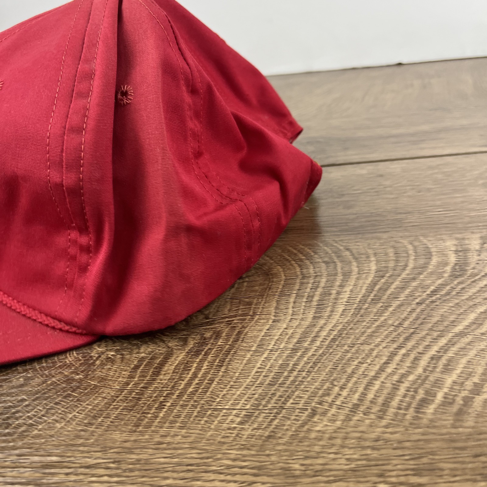 Plain Red Hat Cap Red Adjustable Baseball Hat Adu… - image 5