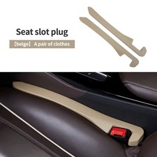 2pcs Biege Car Seat Gap Filler Plug Leak Proof Side Gap Organizer Interior 2pcs Biege Car Seat Gap Filler Plug Leak Proof Side Gap Organizer Interior