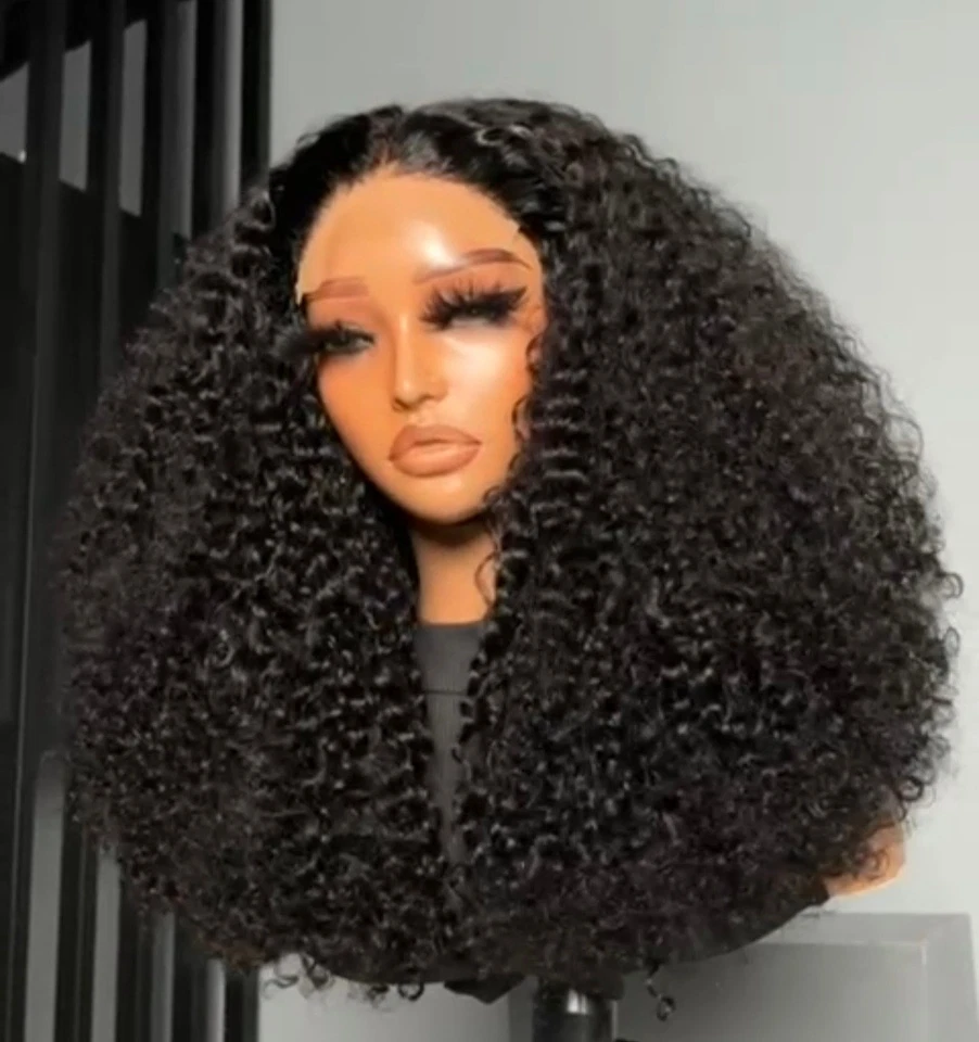  Peluca de encaje transparente 100 % cabello humano, rizos euroasiáticos, 5x5, SDD, 250 % densidad. Foto 4 de 4