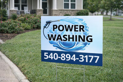 #ad Power Pressure Washing Business Yard Sign Custom Advertising Lawn Sign Service $25.08