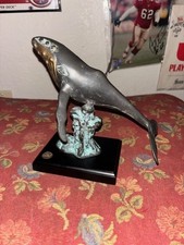 SPI Retired, Humback Whale Brass Sculpture Statue 7"