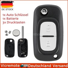 2 Tasten Klapp Schlüssel Gehäuse für Renault Clio Kangoo Modus Mercedes Citan