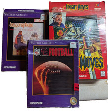 3 Vintage PC Games Lot Bundle Dragonsphere Football Knight 1990's Fast Shipping