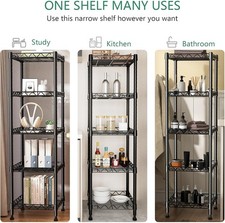 GIOTORENT Heavy Duty Metal Garage Racking 5 Metal Shelf Shed 5 tier Shelving