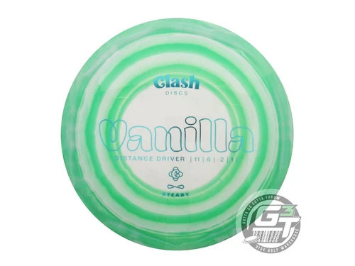 NEW Clash Discs Steady Ring Vanilla 173g Green-White Distance Driver Golf Disc