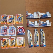 Marvels mini brand lot 3 capt america/marvel 4 hammers 3 black widow bows shield
