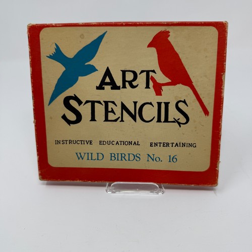 VTG Wild Birds Art Stencils By Child Improvement Publications Used w/ Box
