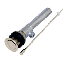 Push Pop-Up Bathroom Sink Drain without Overflow, Polished Nickel