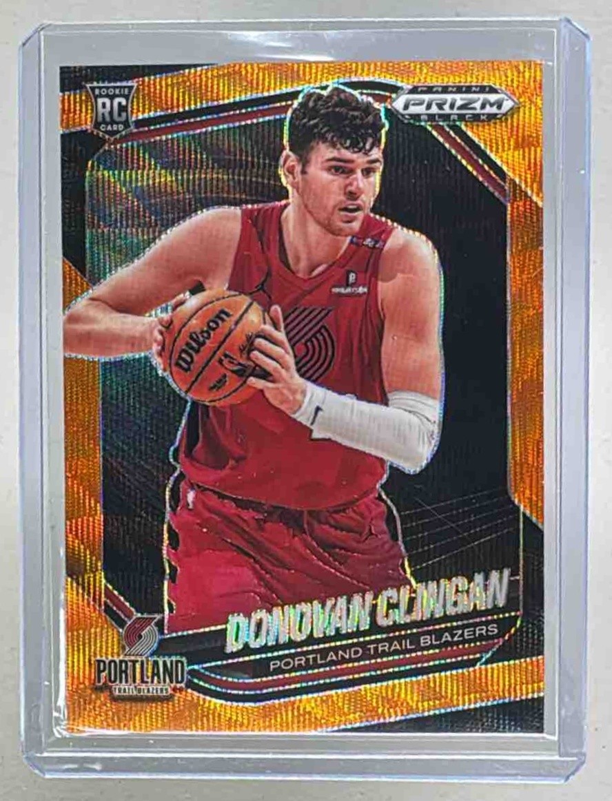 Donovan Clingan 2024 Panini Prizm Black #131 Orange Wave Rookie RC /60