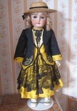 Robe pour poupée ancienne tête porcelaine SFBJ DEP Unis