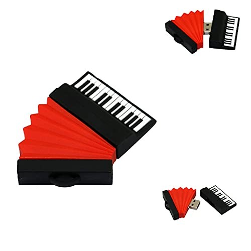 Cute 16GB Crimson Piano Accordion USB Flash Drive Thumb Drive Pendrive