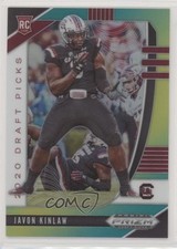 2020 Panini Prizm Draft Picks Rookies Green & Yellow /249 Javon Kinlaw #161 pm6