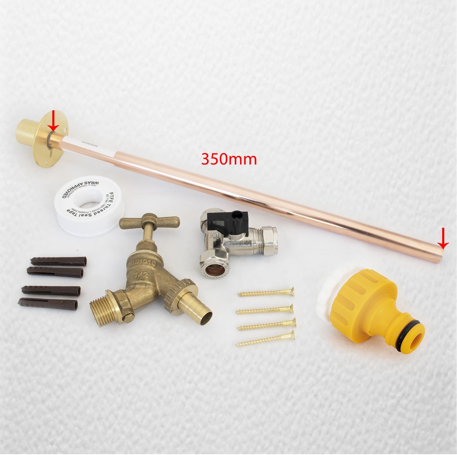 Professional THRU WALL Outside Garden Tap kit Hozelock Water Regs GT8