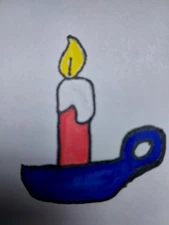 Gat Original Painting Whimsical Animals 8x10 Canvas Candle 