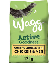 Wagg Active Goodness Complete Dry Adult Dog Food Chicken & Veg 12kg - For All 1.04 per kilo