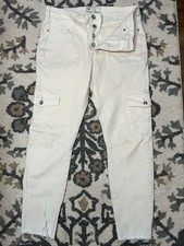 Free People Tahiti Cargo Pants Size 30 White