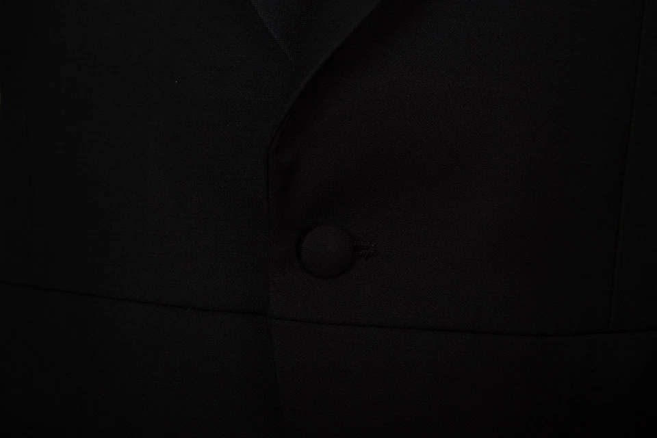 Ben Sherman Black Tailcoat Jacket Slim Fit Wool Lightweight Plain Wedding Mens - Image 3 of 4