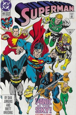 Superman (Vol.2) No.65 / 1992 Panic in the Sky! / Dan Jurgens & Brett Breeding
