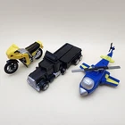 ZYBOTS (Vtg 1984) Lot of 3 GoBots KO Figures - SEMI-TRUCK MOTORCYCLE HELICOPTER