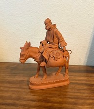 Statuina vintage italiana in terracotta firmata GRASSO, Catania Italia - 6,5"