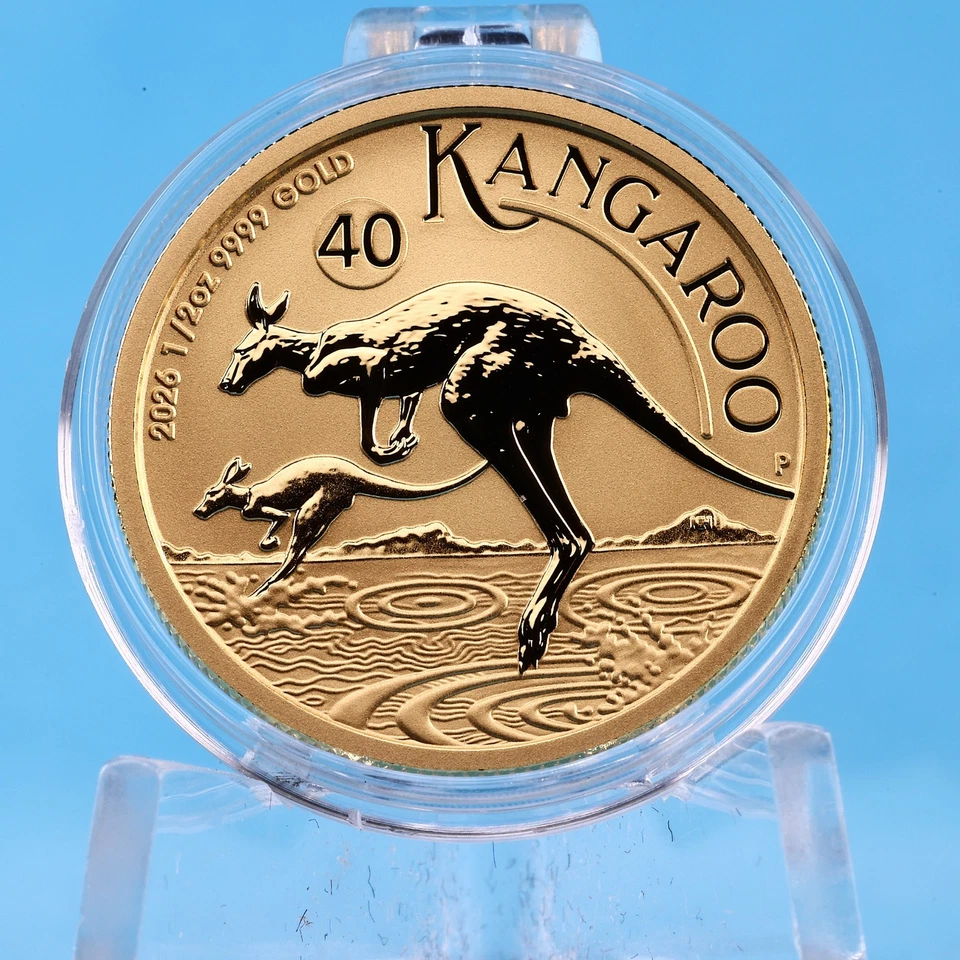Australien 50 $ 2026  Känguru 40 Jahre  1/2 Oz Gold Goldmünze ST / BU - Bild 4 von 4