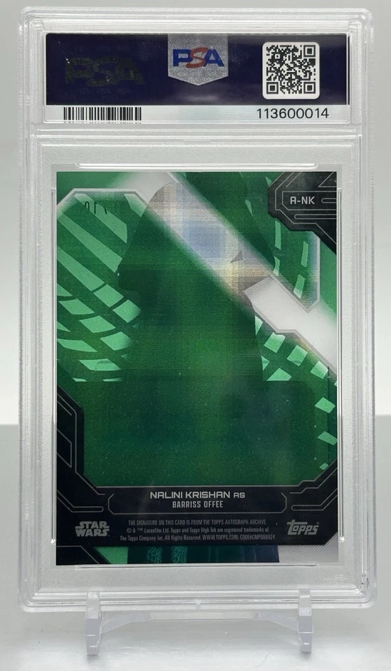 2024 Topps Star Wars High Tek Autograph Barriss Offee Nalini Krishan /10 PSA 9 - Image 2 of 2