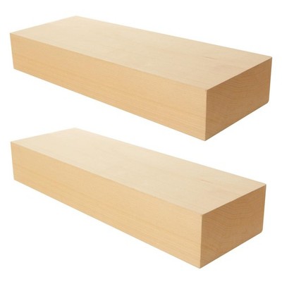2 Pack Unfinished Basswood Carving Blocks, 12x4x2Inch Large Bass