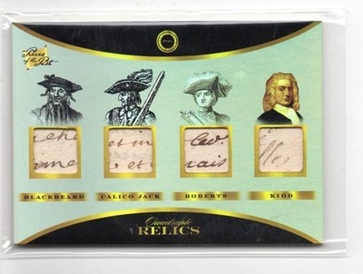 2024 Pieces of the Past 1700's Blackbeard Calico Jack Black Bart Kidd QUAD RELIC