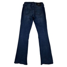 True Religion Becca Mid Rise Bootcut Jeans Dark Indigo Horseshoe Size 27 29 