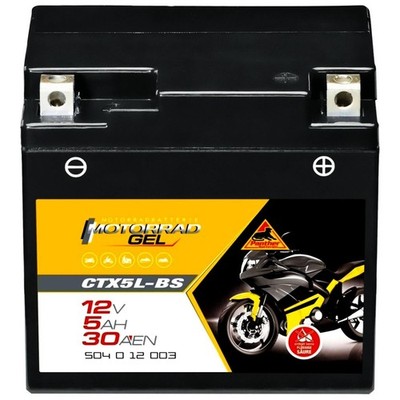 Panther CTX5L-BS GEL Batterie 12V 4Ah YTX5L-BS Motorradbatterie DIN 50412 Quad