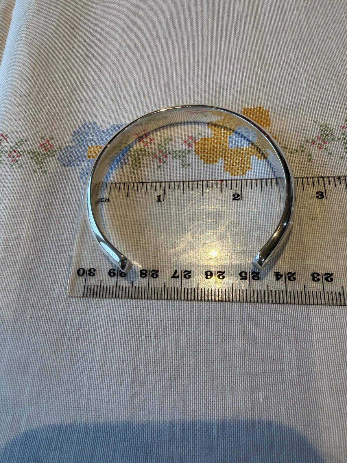 sterling silver solid torque bangle 925 - image 2