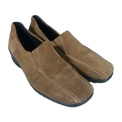 Ecco Women s Shoes Shade Slip On Loafer Camel Tan Suede Size 7.5 EU 38